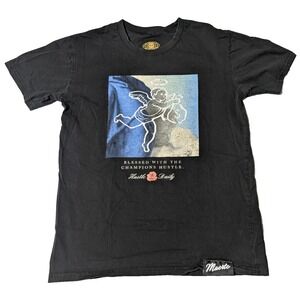 MUERTE Hustle Daily BLESSED WITH THE CHAMPIONS HUSTLE Black T-Shirt - Men Medium